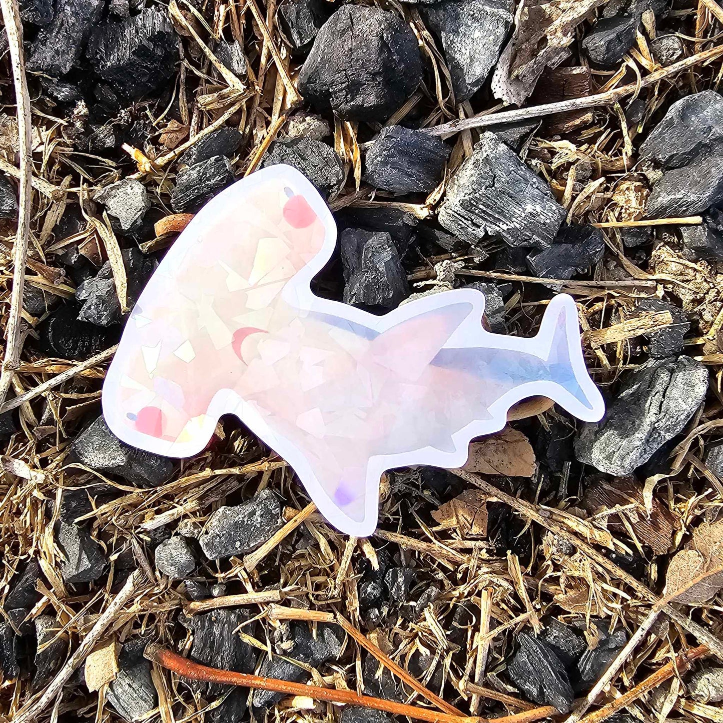 Hammerhead Shark Vinyl Holographic Sticker