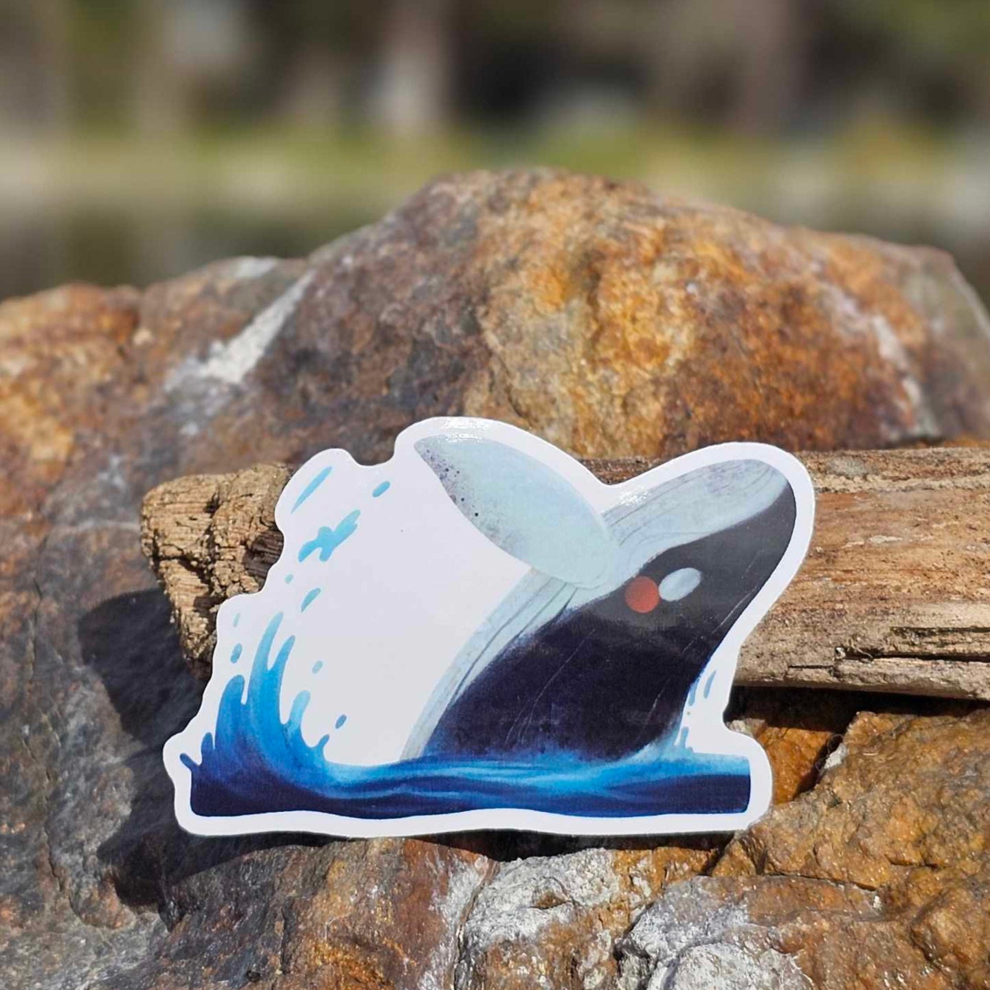 Blue Whale Clear Sticker
