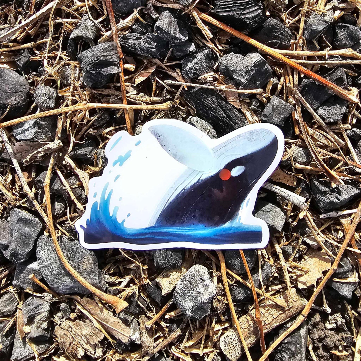 Blue Whale Clear Sticker